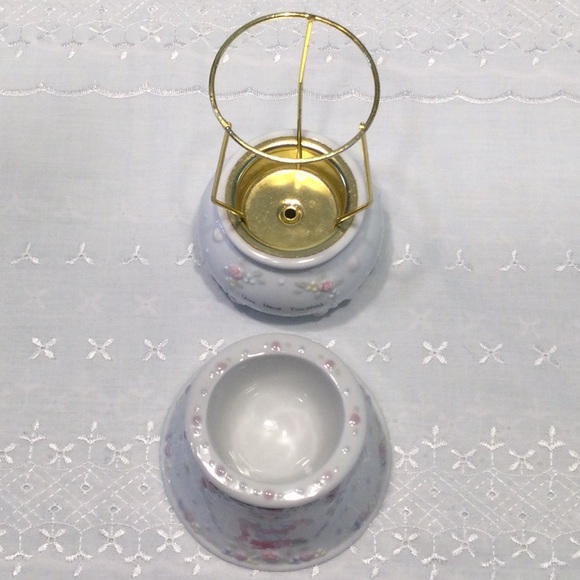 Precious Moments Porcelain Candle Wax or Oil Burner Two Pieces - Picture 2 of 6